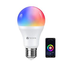 Sb50-1 Teckin Smart Light Bulbs 7.5w 800lm E26 Led Dimmable Wi-fi Rgb Colorful