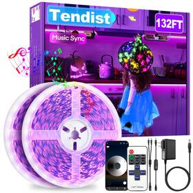 Tendist B0cn2zm12w 132ft Black Light Led Strip App Control For Glow Party