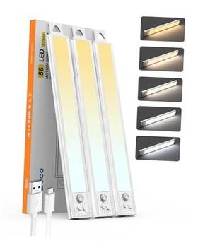 5cct The Deco Official 602835956547 12ftft Under Cabinet Light 3 Packs Dimmable 56 Led Motion Sensor Magnetic