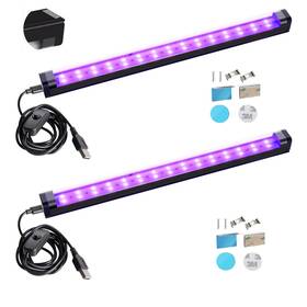 B0b9kvgfmf Thlifure 10w 1ft Led Black Light Bar Uv Strip For Glow Party Fluorescent Poster 2-pack