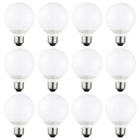 Zd1g25-12p5w30 Torchstar 12-pack G25 Led Light Bulbs 5w 40w Equivalent Dimmable 450lm Glob