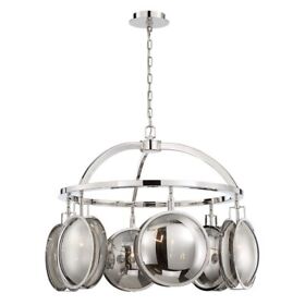 79-bel-2772709 Transitional 6-light Chandelier With Mercury Glass 23.25 Inches Chandeliers