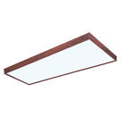 Ctc232r8 Two Lighting " Wood Ceil Afx Long 49.125 Fluorescent Framed Cherry Light