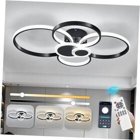 A-1242 Tyiwaqi Modern Led Flush Mount Ceiling Light Fixture Black Close To With