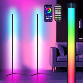 2a5hr-spl-fll00x Uocub Corner Floor Lamp 2 Pack Led With 57 Inch Black