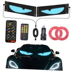 Uple-374-2p Upcorner Led Lights For Car - Custom Sign Devil Eyes Light Strips 14.7 Inch X3.6 -2pcs