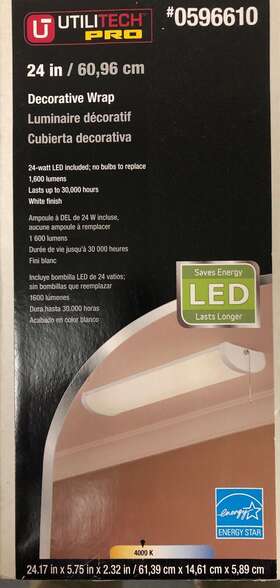 0596610 Utilitech Ultitech Pro Decorative Wrap Perfect For Closet In Need Of Light 24w Led 24 Inch