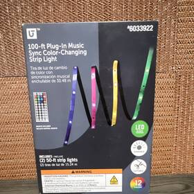 6033922 Utilitech 100-ft Plug-in Music Sync Color-changing Led Light Strip Model