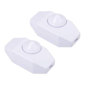 Uxcell 601968170028 Rotary Cord Switch Ac 250v 2a Slide Control Lamp Dimmer 100-watt White Pack Of 2