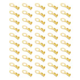 Uxcell 641832853824 100 Pcs Copper Ring Terminals M4 Wire Cable Open Barrel