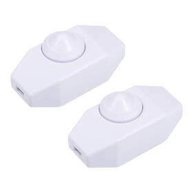 100w Uxcell 714998987662 2pcs Rotary Cord Switch Ac 250v 2a Slide Control Lamp Dimmer White
