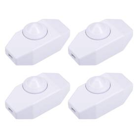 Uxcell 714998987679 Rotary Cord Switch Ac 250v 2a Slide Control Lamp Dimmer 100-watt White 4pcs
