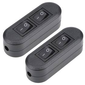 Uxcell 783243176922 2 X Inline Cord Switch Ac 250v 6a Duplex On-off Feed-through Rocker