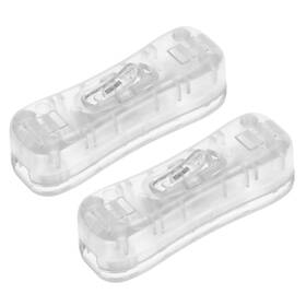 Uxcell 784958229644 2pcs Inline Cord Switch Ac 250v 2a Spst Lamp Light Rocker Clear