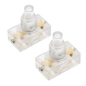 Uxcell 784958873755 Inline Foot Pedal Push Button Switch Lamp Control On/off Clear 2 Pc