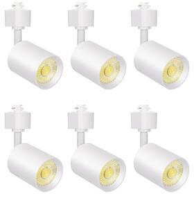Vtk-10w30k-w6 Vanoopee 10w Led Track Lighting Heads H-type 3 Cct Cri90 Dimmable Spotlights 6 Pack