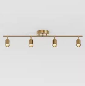 Ce1009073 Vidalite Shura 4-light Brushed Brass Led 3ft Track Light Rotatable Heads