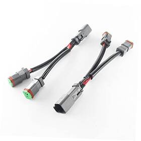 Hey-xt-002 Vikendauto 2pcs Y-shape Dual Outputs Deutsch Dt Dtp 2 Pin Adapters Connectors Splitters