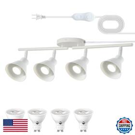 B0dfmdplst Vivihobb 4 Light Plug In Track Lighting Kitmodern Ceiling