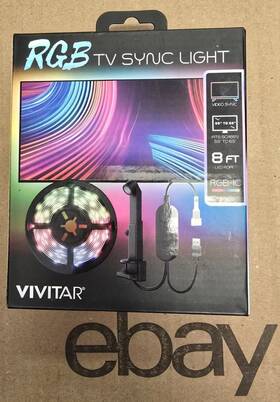 Rgb1658-noc Vivitar 681066121368 Rgb Tv Sync Lights 65 Inch Full-color Led Strip Same Day Ship