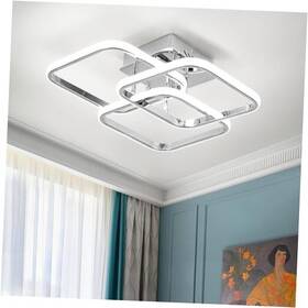 Cl-3fx-d Volitgol Modern Ceiling Light Dimmable Led Fixtures With Remote Chrome