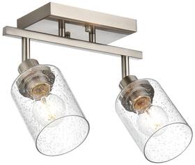 Wanluce B0ff4lzpqm 2-light Brushed Nickel Kitchen Track Lighting Fixtures Ceiling Mount