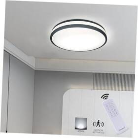 Fm401324m-840bk Wayspride Llc 13-inch Led Ceiling Light Flush Mount With Microwave Sensor Remote Control