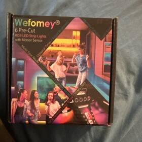 Hgnd8f00x Wefomey 6 Pre-cut Rgb Led Multicolor Light Strip Motion Sensor Music Sync