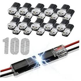 Weita 000012 100pcs Double Wire Plug In Connector With Locking Buckle Quick-clip Fasteners