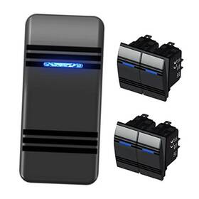 Sku006bluex5 Weitu-us Car-ling 3pin Rocker Switch 5pack Spst On-off Waterproof Boat X 5 Blue