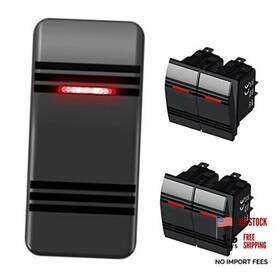 Sku006x5 Weitu-us Car-ling 3pin Rocker Switch 5pack Spst On-off Waterproof Carl-ing X 5 Red
