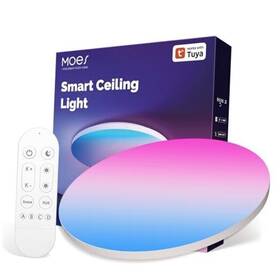 Wcl-xj24-rgb-wh-ms Wenzhou Nova New Energy Co. Ltd Smart Led Ceiling Light 2500lm Wifi Flush Mount Color Changing Ambient