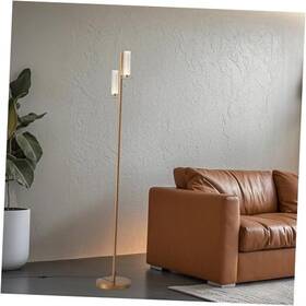 Flyz-2lcy Weshine Crystal Floor Lamp For Living Room Modern Cylinder Standing With Two