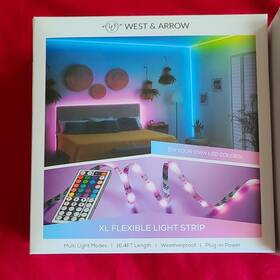 Wa-st007-3997 West & Arrow And Multicolor Led Light Strip 16.4ft Remote Indoor Outdoor Set Of 2