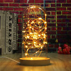 Wfk512487 Led Fairy String Desk Table Wire Lamp Night Light Wood