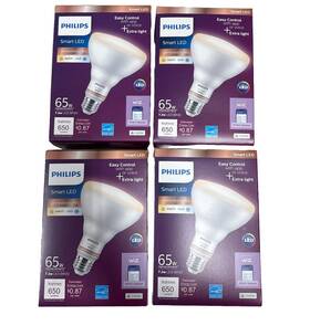 White 046677562717 4 Pack Philips Smart Wi-fi Led 650 Lumens 65w Replacement Tunable Wifi