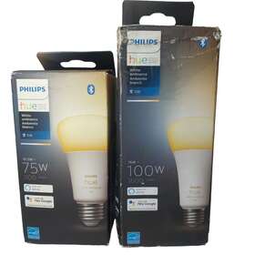 1600 White 046677563233 Lot Of 2 Philips Hue Ambiance E26 Smart Bulb 75w 1100 And 100w Lumen