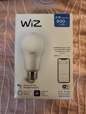 603555 Wiz A19 Led/del 800 Im Eq. 60w Smart Light