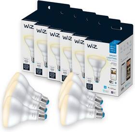 604272 Wiz Br30 Smart Led Bulbs 6 -pack Dimmable 650lm 7.2w Soft White