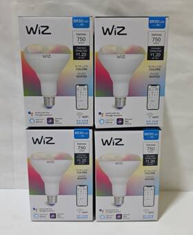 Br30 Wiz 850007945299 Smart Light Bulb Color Changing Led Connectedlight Pack Of 4 New