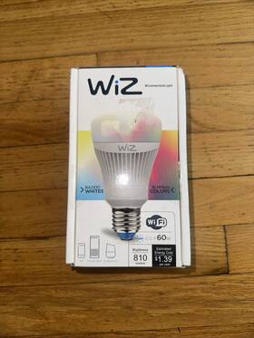 11.5w Wiz 889526181970 Wifi Led Light 64kwhite-16million Colors 810lm 60w Br26
