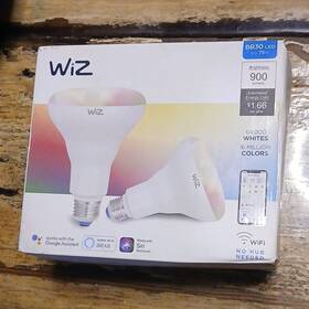 Iz0087582 Wiz Br30 Led Smart Floodlight Bulb 900 Lumens Multicolor Rgb Wi-fi Alexa Siri