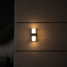 1551197 Wiz Lutec Connected Smart Led Up Down Outdoor Wall Light Costco#1551197