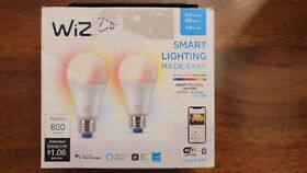 556134 Wiz Wifi Smart Bulb A19 60w White And Color 2-pack