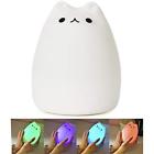Wn1001c Portable Cute Kitty Silicone Led Night Lamp Usb 6957546803708