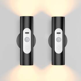 Wobsion Cl-k67-b-bl Motion Sensor Wall Lights Indoor 2-pack 1.18 4.37in Black