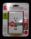Wp2unlw Rca Wall Plate Charger Usb Port Ac Night 044476104657