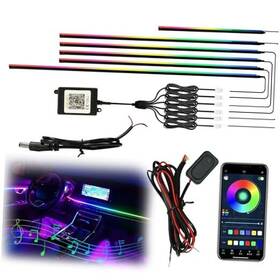 Wumotix Dc1-6 Dreamcolor Acrylic Car Strip Lights - 6 In 1 Decorative Interior