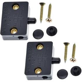 Hj-8k Wvapzwr 2pcs Black Cabinet Lamp Switch 12v 24v 110v Automatic Door Wardrobe
