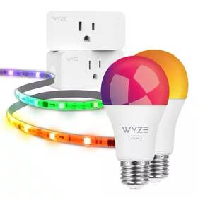 2xsmart Wyze 810083472652 Smart Lighting Starter Kit Pro - 1xlight Strip 2xbulbs Plugs